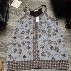 Maurices Blue Floral Sleeveless Blouse